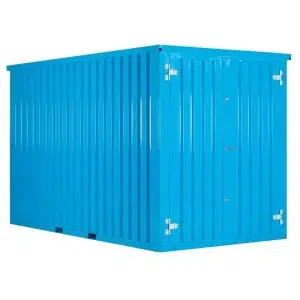 Demontabele Container Lichtblauw 4 x 2 dubbele deur lange zijde