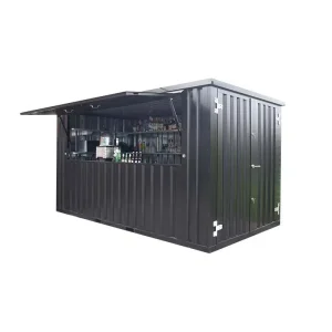 FOCO® Demontabele barcontainer 4 x 2 meter 16ft RAL7016 (Antraciet) (lichte schade)
