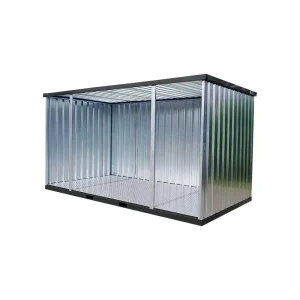 Open side container in antraciete kleur
