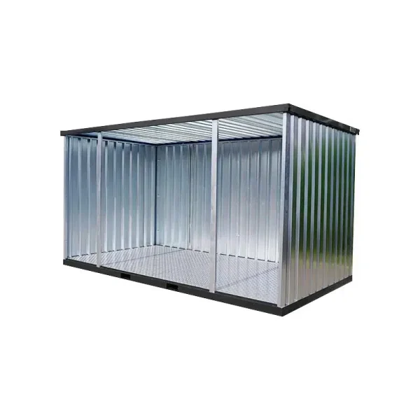 Open side container in antraciete kleur