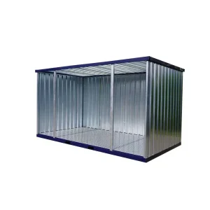 Demontabele Container 4 x 2 meter open lange zijde 16ft – RAL5011 – Op aanvraag