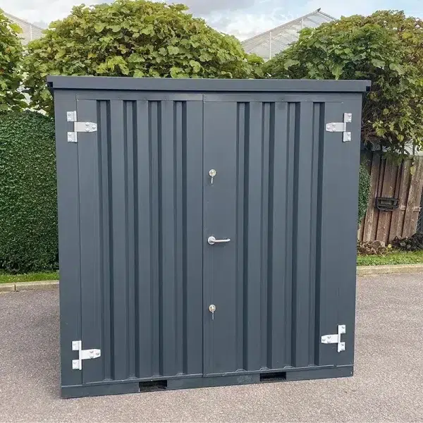 Antraciet container voorkant