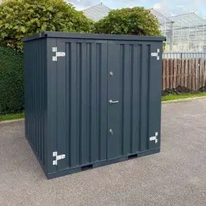 Antraciet container voorkant