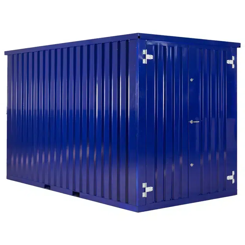 Donkerblauwe container