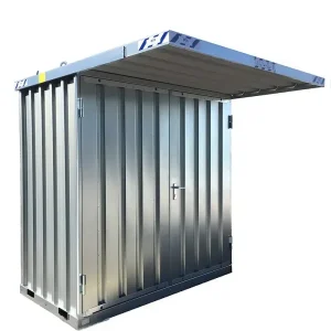 Kleine rookcontainer met afdak overkapping