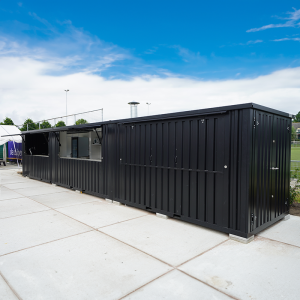 12 x 2 bar container met twee open luifels