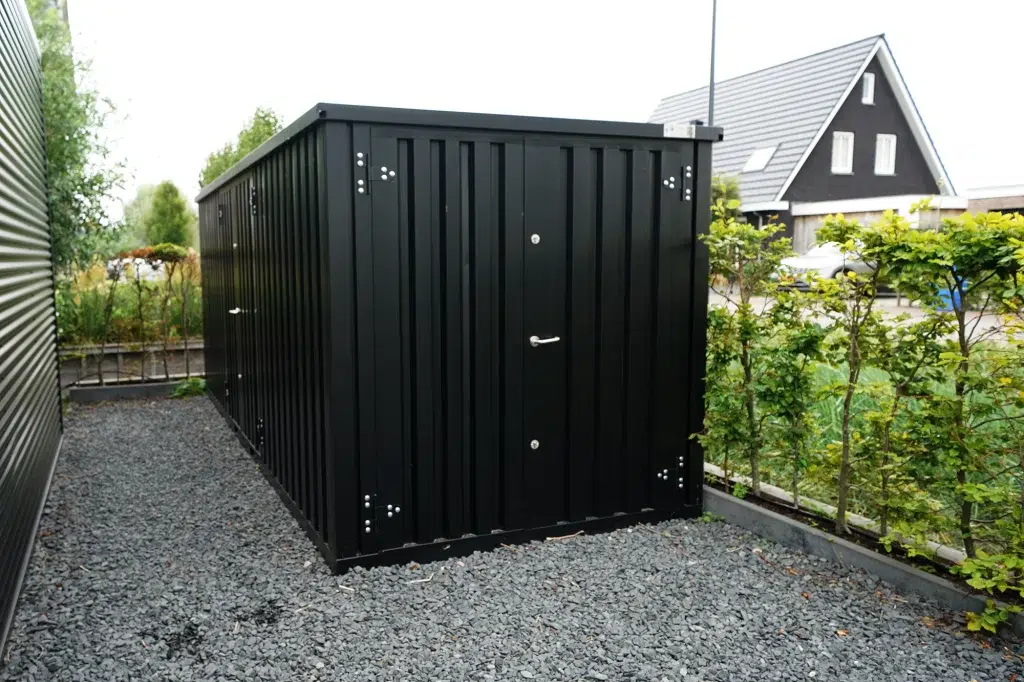 20ft demontabele container in de tuin