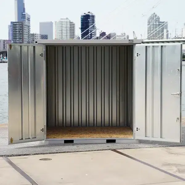 2 bij 2 container met open dubbele deur