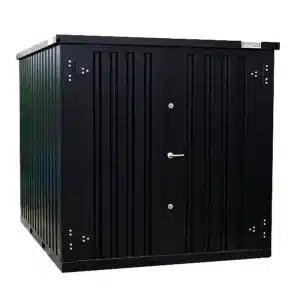 demontabele container 10ft opslagcontainer in de achter tuin.