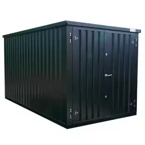 Demontabele Container Zwart 4 x 2 dubbele deur korte zijde (lichte schade)