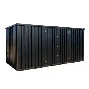 Demontabele Container Zwart 5 x 2 dubbele deur lange zijde