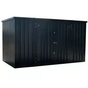 Demontabele Container Zwart 4 x 2 dubbele deur lange zijde