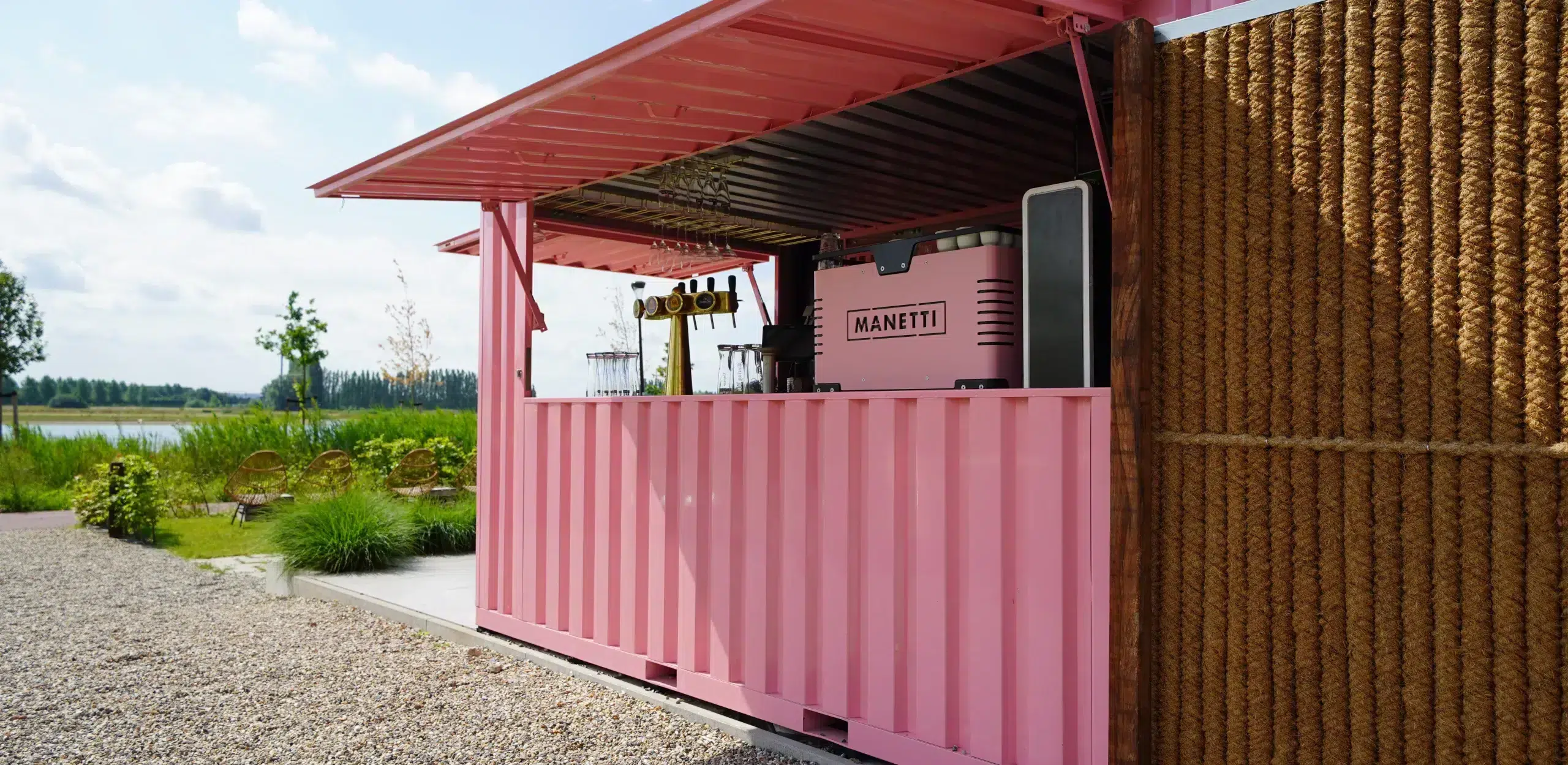Roze barcontainer slider foto
