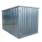 Een grijze verzinkte container met een enkele deur aan de korte zijde, zonder achtergrond.
