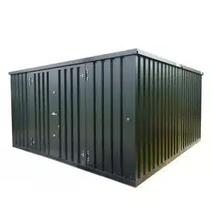 Grote opslagcontainer standaard model Zwart 3 x 6 x 2 m