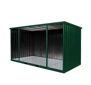 Demontabele Container 4 x 2 meter open lange zijde 16ft – RAL6005