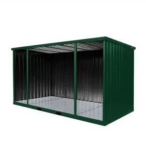 Demontabele Container 4 x 2 meter open lange zijde 16ft - RAL6005
